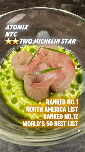 Sandy Chan on Instagram: "12 courses. 12 cards. 14 seats. Dinner at Atomix is a masterclass in intentionality. Each course comes with a beautifully custom designed card that deep-dives into the history, technique, and ingredients of Chef Junghyun “JP” Park’s vision. A sophisticated follow-up to their well-loved firstborn, Atoboy, it’s no wonder they were named #1 in North America for 2025, and #12 in the World, all while retaining their Two Michelin Stars. The food is world-class and a heartfelt