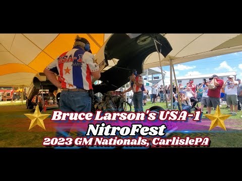 Funny Cars Starting Up!! Bruce Larson's USA 1 Nitro Fest 2023 GM Nationals,Carlisle PA