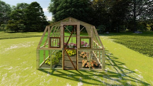 10x16 DIY Wooden Greenhouse Plans, Step-by-step (PDF Download) - Etsy