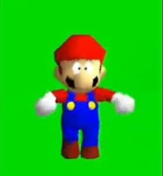 Mario running green screen remastered