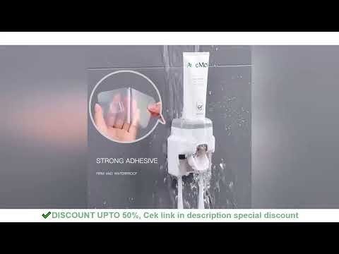 1pc Automatic Toothpaste Dispenser Creative Wall Mount and Small Toothbrush Holder Squeezer for