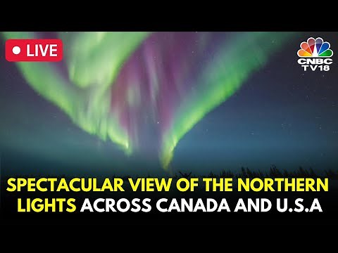 Northern Lights LIVE: Auroras Illuminate The Night Sky in Canada And USA | Solar Storm News | N18G