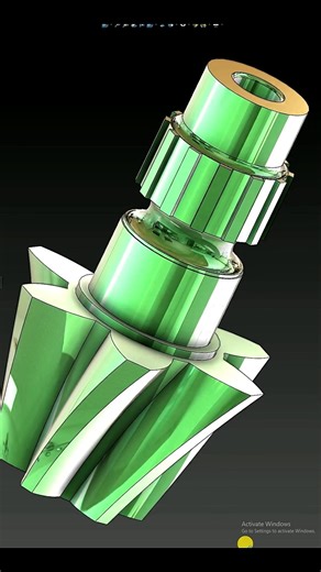 3D Helical Bevel Gear #trending #solidworks2026 #3danimation