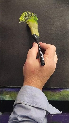 Bob Ross Oval Brush EASY Happy Tree #bobross #shorts