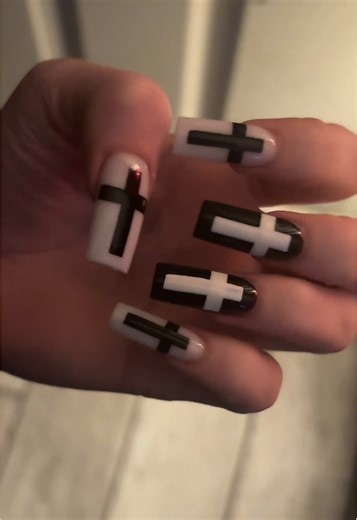 Pastel Goth Acrylic Nails: New Set Inspiration