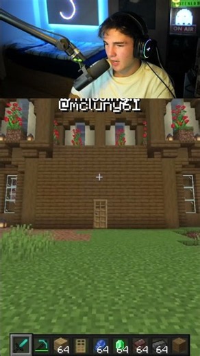 POV YOUR BASE ENTRANCE IN MC!?!...😏 (Reaction) #minecraftshorts