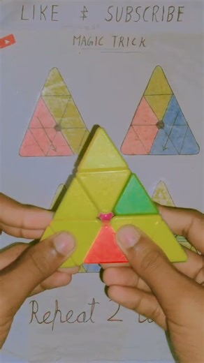 Pyramid cube new magic trick slove 💯💥 #shorts #rubikscube #youtubeshorts #cube ‪@KingofCubers‬