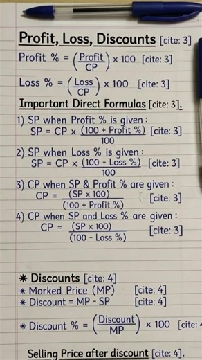 TCS NQT Profit Loss Discount Trick 📈 Placement Aptitude Shortcut