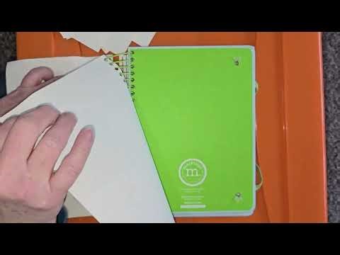 ASMR - Paper Manipulation - Rip From Spiral, Crumple, Smooth, and Fan