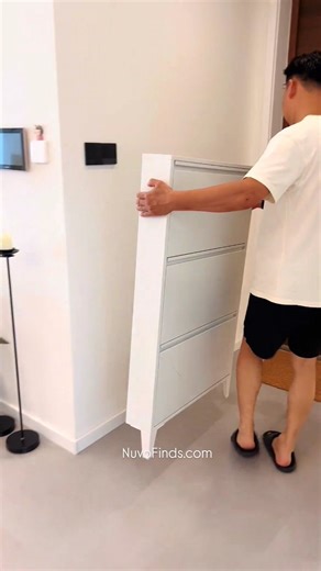 Smart Home Gadgets on Instagram: "🔗 Tap link in bio 👟 This ultra-thin shoe cabinet needs zero assembly, saves space, and comes with a smart dump-bucket design so grabbing your shoes is quick & easy! ✨ . #HomeHacks #ShoeCabinet #SpaceSaving #SmartStorage #OrganizedHome #Fypシ #ExplorePage"