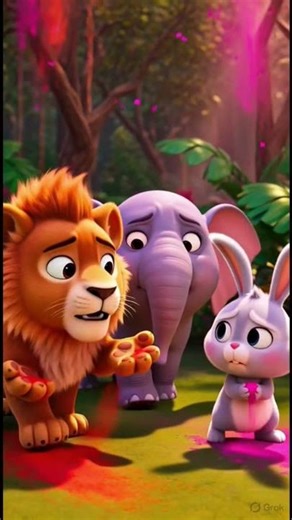 Jungle Holi Story for Kids 🌈 | Love & Sharing Moral #chhoteheroes