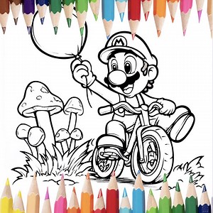 50 SUPER MARIO Inspired Coloring Pages, A4 Format Coloring Book for Kids, Kid Coloring Pages, PDF Printable Coloring Pages - Etsy