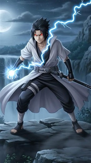 sasuke with chidori #naruto #sasuke