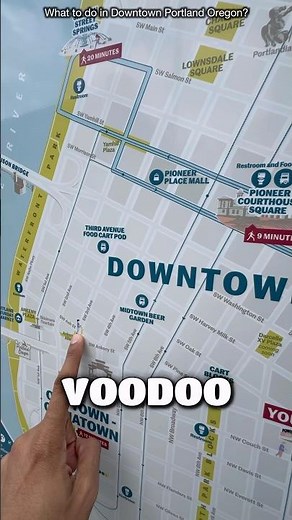 The Perfect Walking Map for Portland Oregon: Fountains, Street Fair & Voodoo Donuts! #map #travel