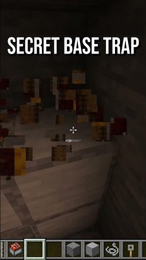 Hidden Base Trap Build #minecraft #minecraftshorts #minecrafttutorial #redstone
