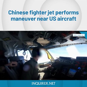 WATCH: Footage released by US Defense Visual Information Distribution Service shows a Chinese J-16 fighter pilot performing a maneuver near a US Air Force RC-135 aircraft on May 26, 2023. The US military says the Chinese fighter pilot performed an "unnecessarily aggressive maneuver" near an American surveillance aircraft operating over the South China Sea last week. | 🎥: DVIDS / AFP | INQUIRER.net