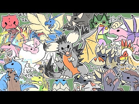 第一弾 モンスターハンターワールド ゆるく描く。
