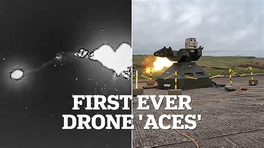RAF Regiment gunners become 'aces' by blasting Iran drones