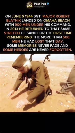 Years Later He Returned to Omaha Beach#DDay #OmahaBeach #WWII #WorldWarII #MilitaryHistory #History