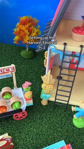 3 comments | Step right up!  The Honey Bee Acres Harvest Festival is officially ready for tiny fall fun. Doors are open, apples are bobbing, and the cider is ready! 遼 #miniature #fallvibes #harvestfestival #playset #dollhouseminiatures | Honey Bee Acres Toys | Facebook