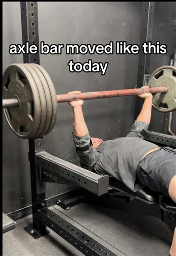 4 plates axle bar bench press – ss grip axle bar movement