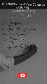 BTECH First' Semester AKTU MATHS INTEGRATION QUE in a Simple Way #integration #btech #pyqs #maths
