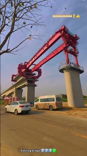 ERECTING BRIDGE 💥: How to installing precast concrete girder bridge professional 🏗️