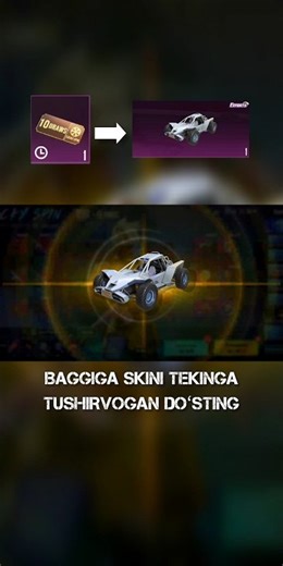 BAGGIGA SKINI TEKINGA TUSHIRVOGAN DOʻSTING #pubgmobile