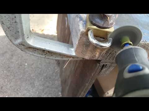 Cutting through lock with dremel ez lock cutting disc
