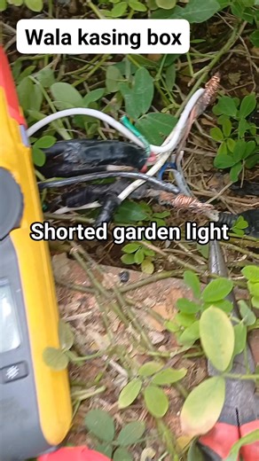 Shorted garden lights wiring wala kasing splice box tapos di pa nka rubber tape #electrician #control #power #technician #switch #wiring #engineering #fblifestyle #diy #electrical | Electricians Guide