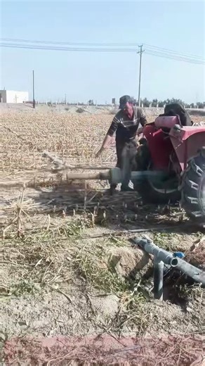 Agricultural Modernization: Tractors Help Upgrade Irrigation in Fields