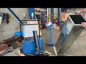 HVAC/Sheetmetal Corner TDF / TDC Auto Insert Machine. Steelmaster Model: CM-1, Comprising Infeed