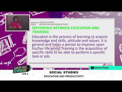 JHS2 - SOCIAL STUDIES - EDUCATION AND PRODUCTIVITY