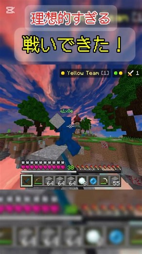 理想的すぎる戦いできた！ #shortvideo #マイクラ #マイクラ #上手いと思ったら高評価 #shots #minecraft #hiveskywars #マインクラフト #ゲーム #バズれ