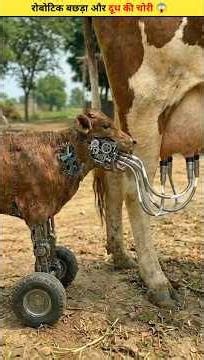 रोबोटिक बछड़ा और दूध की चोरी 😱😂