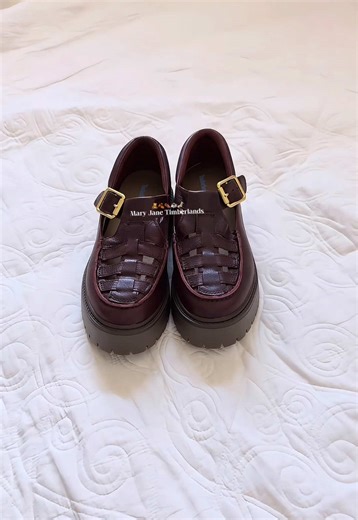 These timberlands are so cute 🧸👞🤎 #creatorsearchinsights #timberland #maryjanes #maryjaneshoes #timberlands