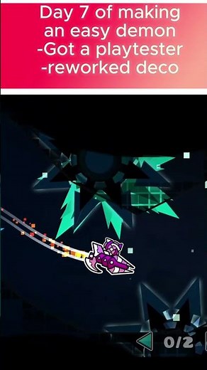 Day 7 of making an EASY DEMON in GEOMETRY DASH #geometrydash #gaming #shorts