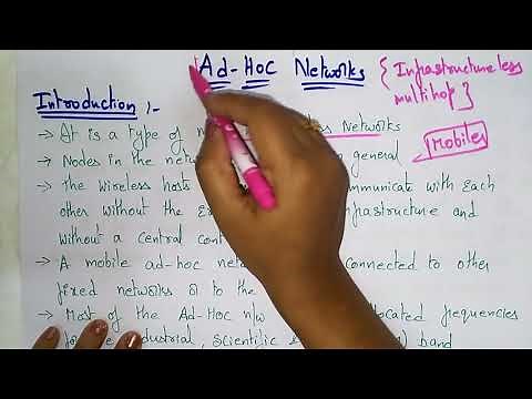 What is ad hoc network | Adhoc & Sensor Networks | Lec-02 | Bhanu Priya