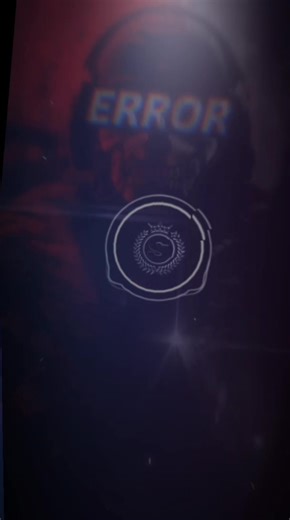 Digital Error Emblem Animation with Metallic Design