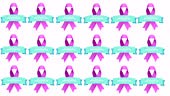 Animation du logo de plusieurs rubans roses et du texte sur le cancer...