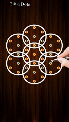 Simple kolam design for beginners ✨ #shorts #ytshorts #muggulu #kolam #trending #easykolam #margazhi