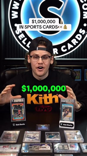 Nags on Instagram: "$1 Million Dollars worth of cards is LIVE in the Slab Sharks APEX Auction! 💰⏳ Head over to www.slabsharks.com and place your bids! (*All prices in the video are current bids in the APEX Auction and were accurate at the time of filming, prices may be different at time of viewing*) #hockeycards #sportscards #tradingcards #upperdeck #boxopening"