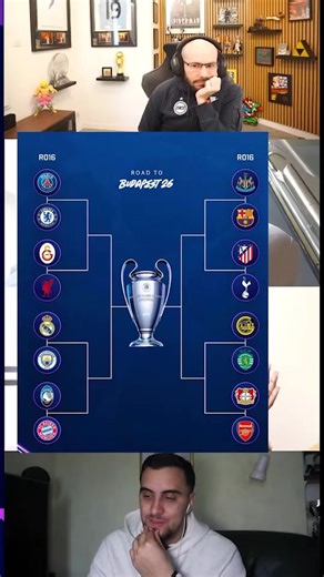 La réaction de la team au tirage du PSG et du tableau final avec un Barca qui s'en sort bien. #pourtoi #psg #ldc #barca