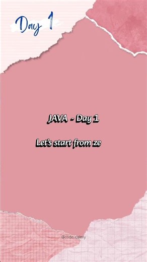 Day - 1 Java basics #java #backend #freshers #itjobs #learncoding #roadmap