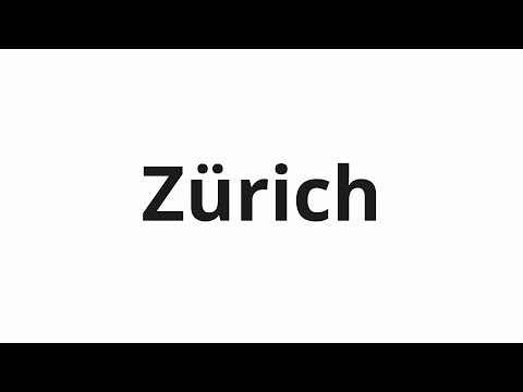 How to pronounce Zürich