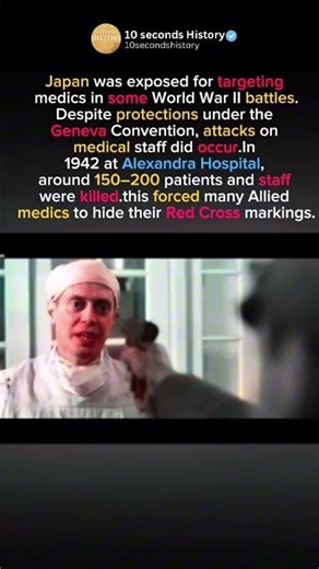 Japan Exposed: Targeting Medics in World War II #history #worldwar2 #shorts
