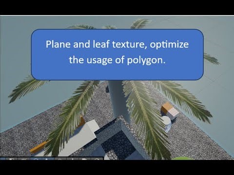opacity map for coconut tree using blender and unity
