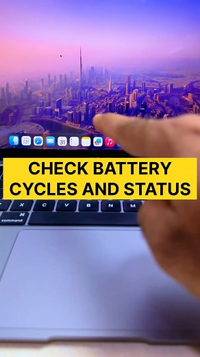 How to check battery cycles on macbook PC! | #drtechcto #reelindia #laptoptips #DIYTools #pctipsandtricks #howto #MacBookFix #macbookair | Techoilyas