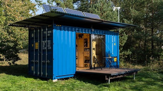 Gaia - an off-grid shipping container house full of surprises