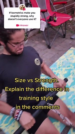 #question from @nolimitsquad89 #Explain to us the difference between training for strength vs training for size! 💪 in the comments #strength #size #isometrics #isochain